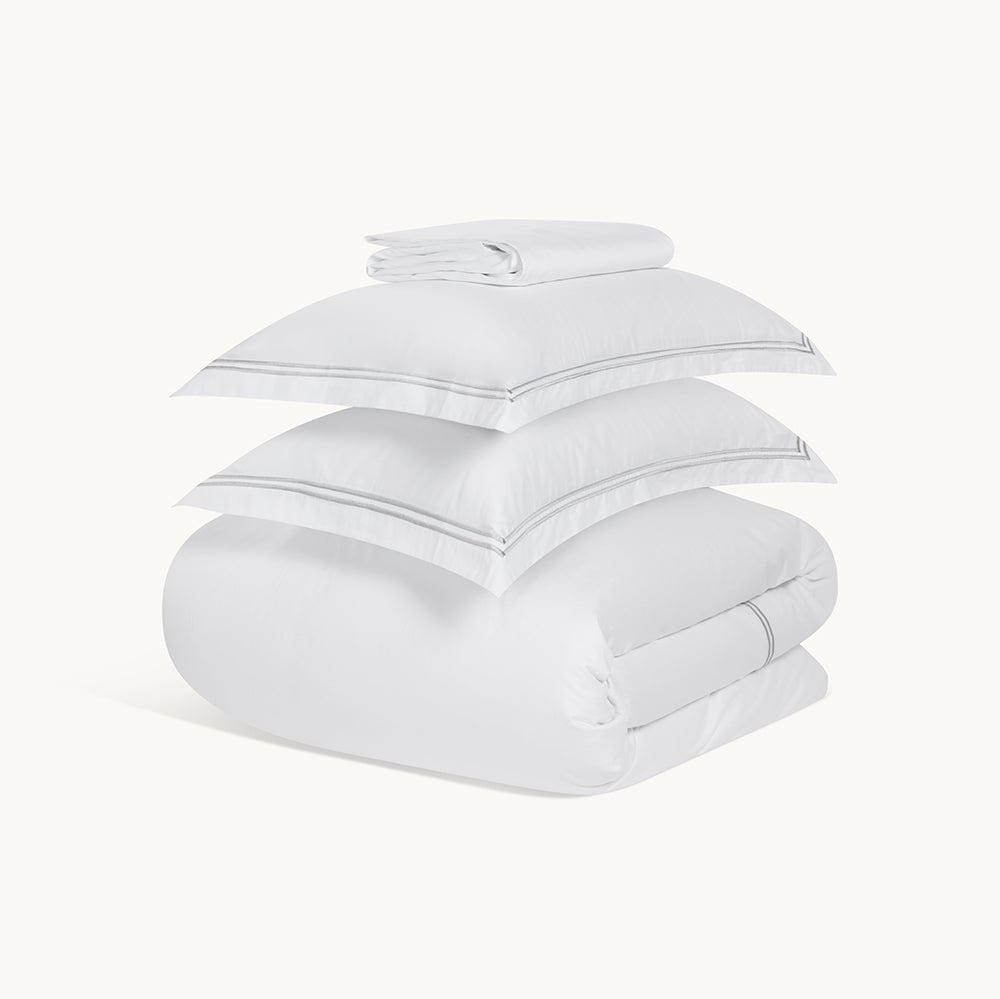 Image of the complete set of our premium organic cotton bedding