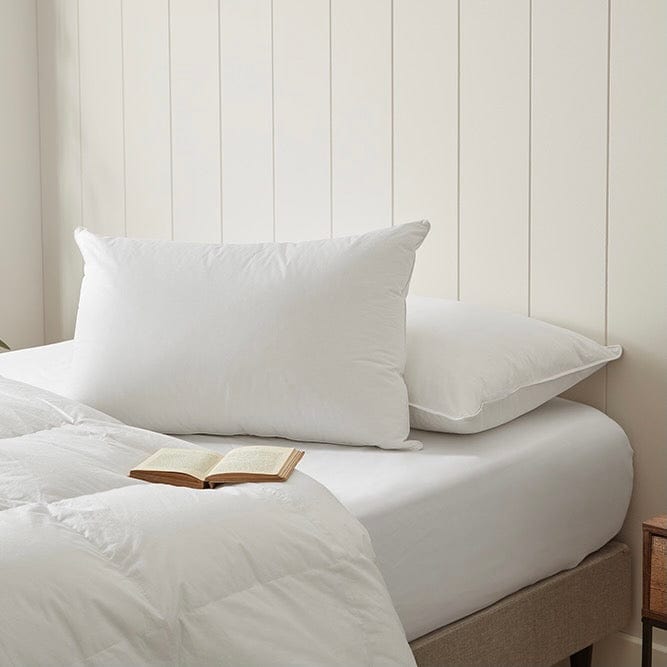 Softness and support combined in these premium feather pillows, ensuring a luxurious sleep experience.
