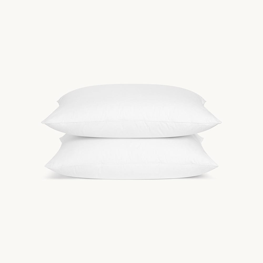 Luxury Down Pillows Ultimate Comfort White & Green